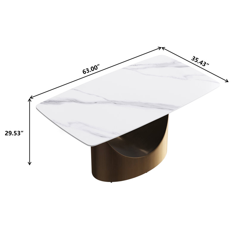 Brayden Studio® Aliyas Metal Base Dining Table & Reviews Wayfair